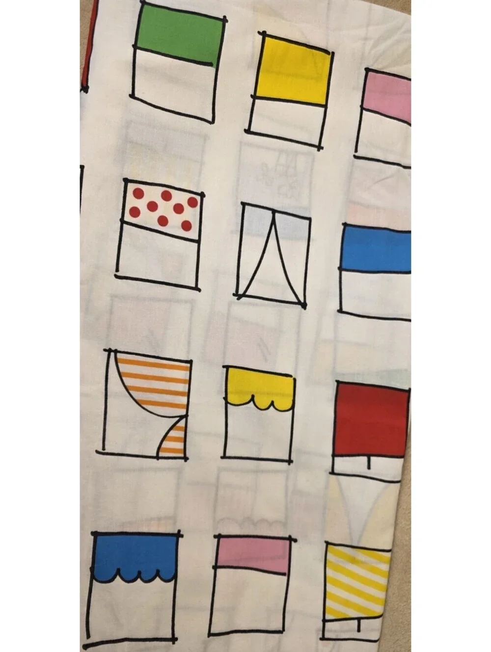 IKEA Hemmahos Curtains City Windows Skyline Skyscraper Set Of 2  Pre-owned Great
